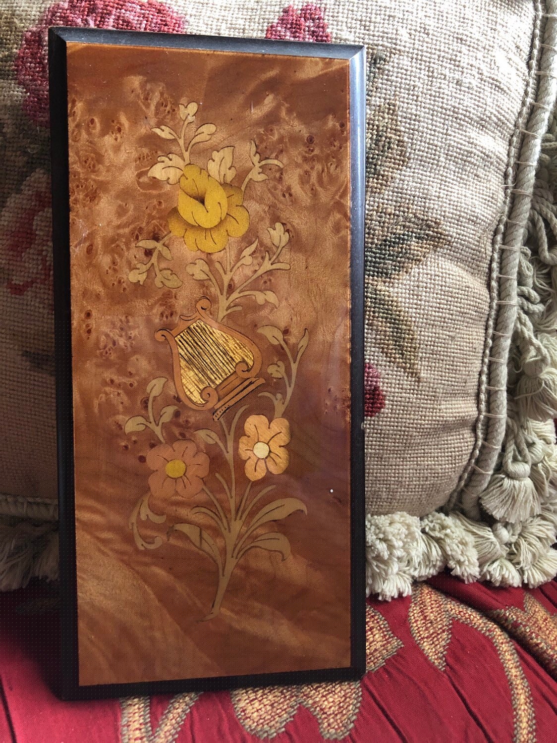 Italian Florentine Wood Inlayed Floral Plaque - Etsy