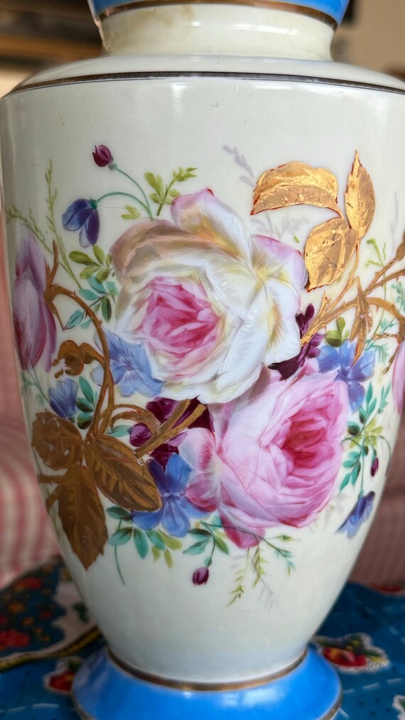 フランスのパリのシックな磁器の手描きの花瓶 - Etsy 日本