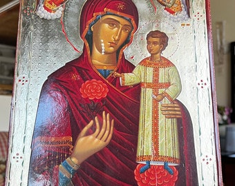 Italian Florentine Wood Religious Madonna Mary With Child and Jesus Art ...