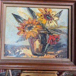 Pintura rústica de girasol de Provenza campestre francesa