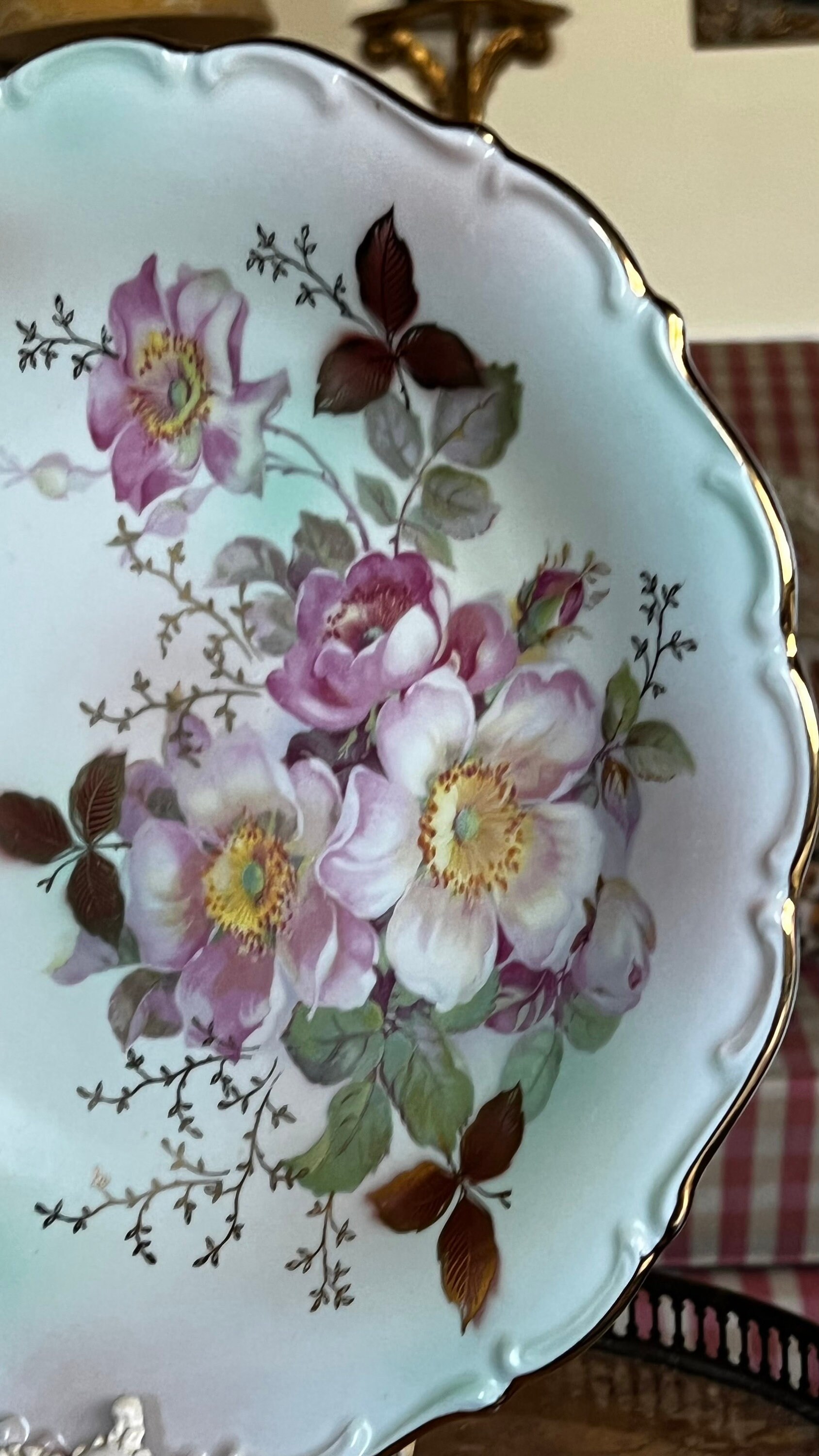 Handpainted Schumann Arzberg Germany Wild Rose Blush Plate - Etsy
