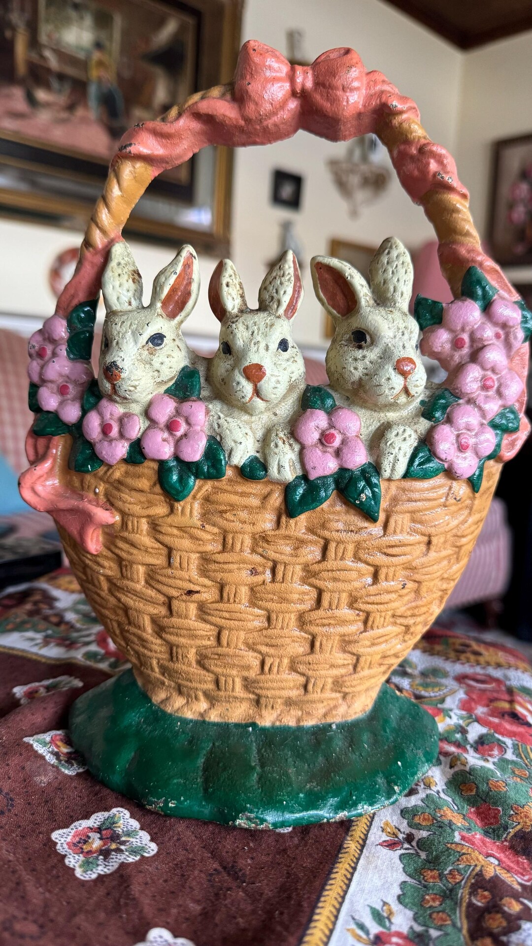 Door Rabits Country Farmhouse Iron Bunny Rabbits Door Stop - Etsy