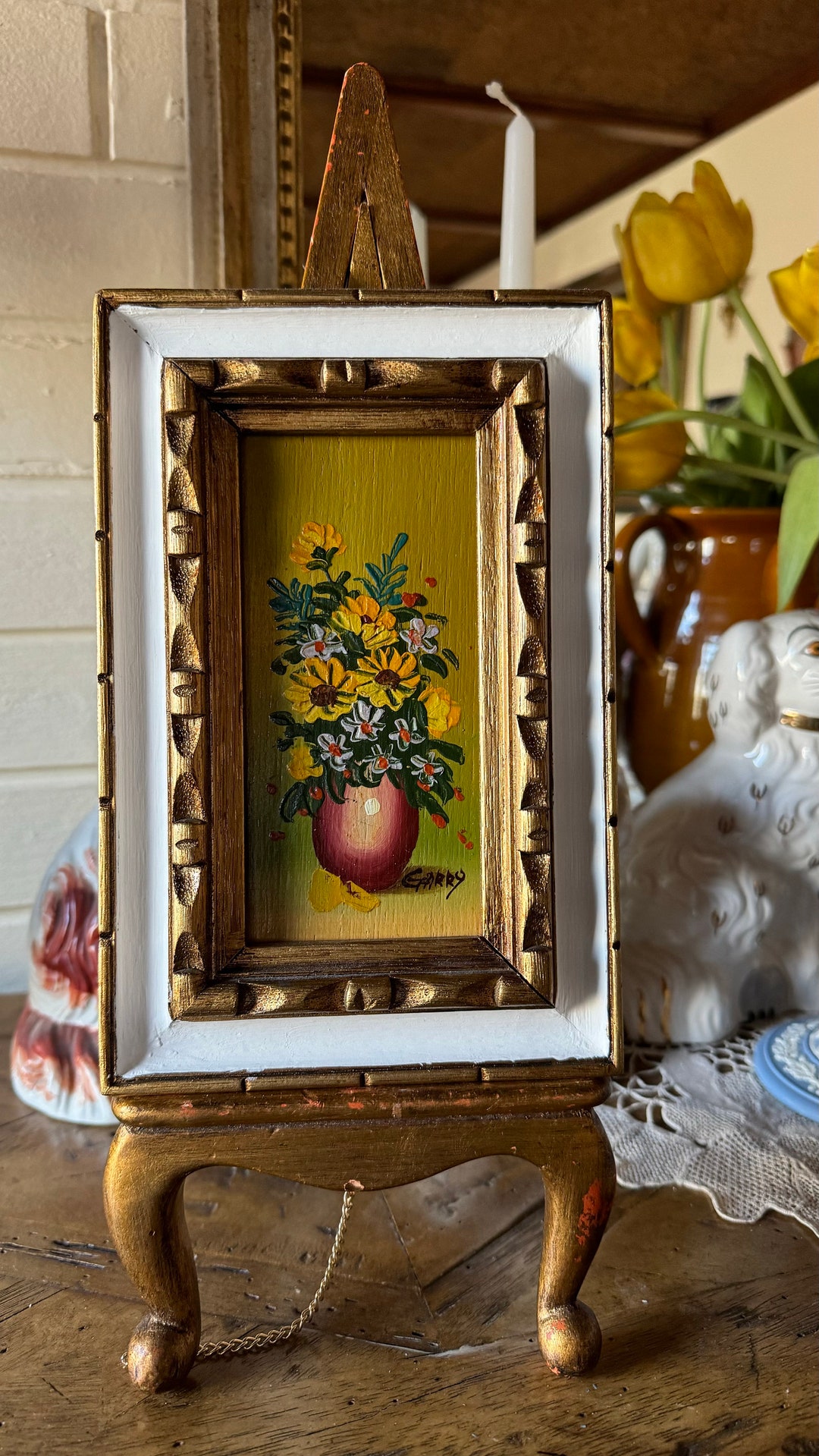 プロヴァンスの田舎のコテージ 春 ひまわりの花束 油絵 - Etsy 日本