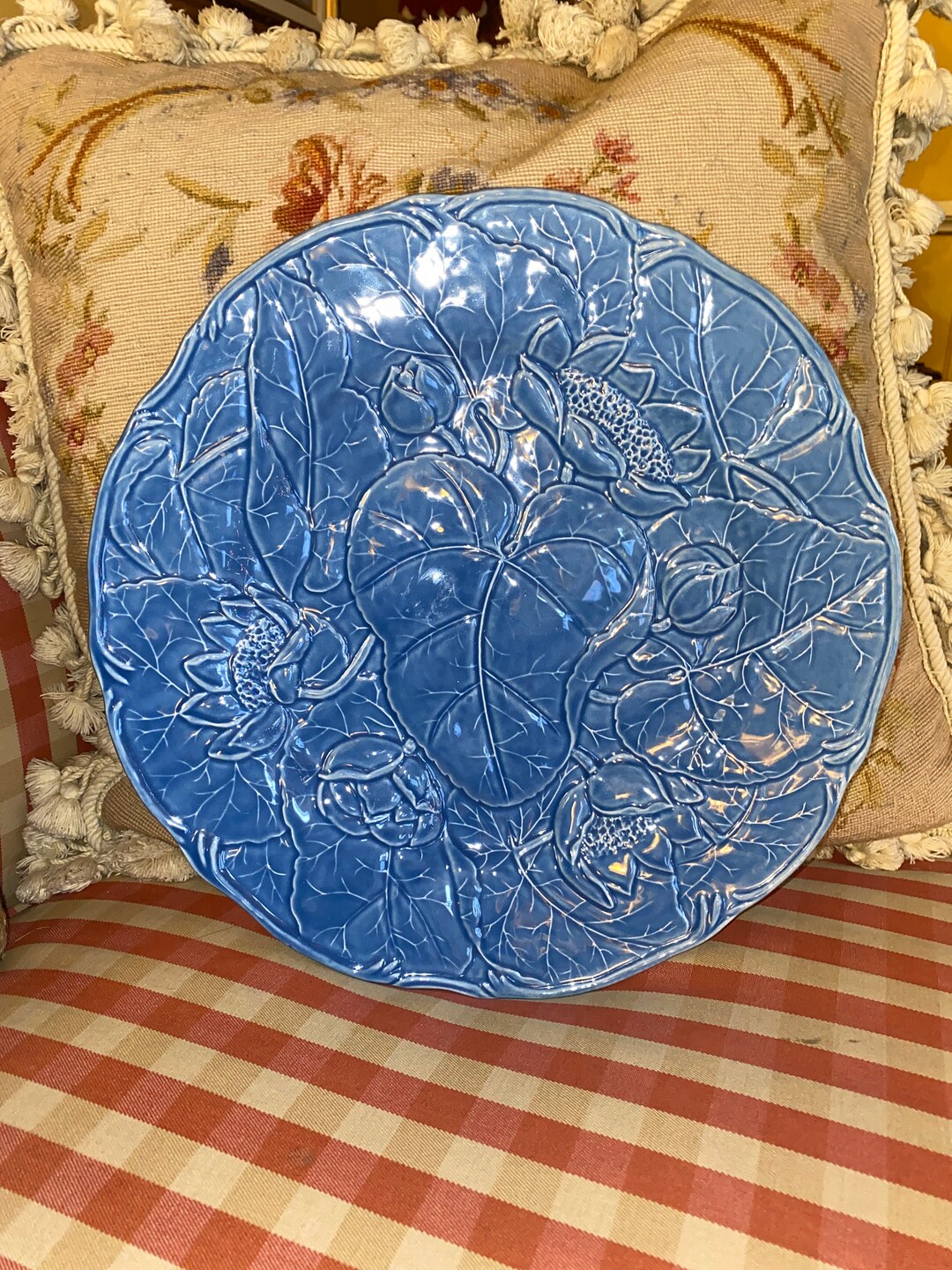 食器 Bordallo Pinheiro Sunflower Salad Plates Bordallo Pinheiro Blue Sunflower Platter Plate - Etsy