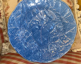 Bordallo Pinheiro Blue Sunflower Platter Plate