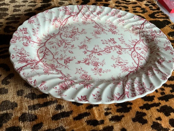 Country English Romantic Old Bradbury by Johnson Bros Platter - Etsy