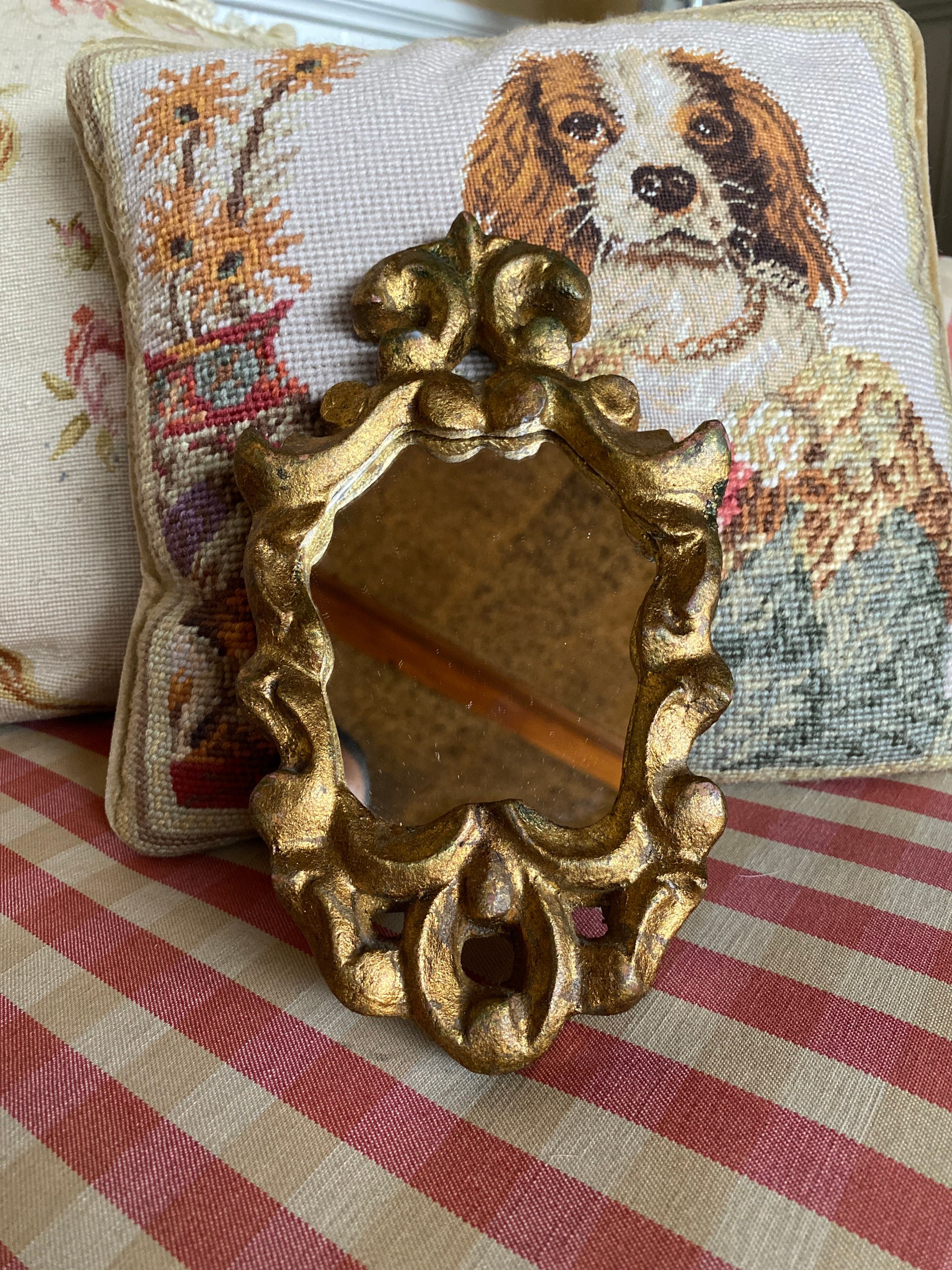 Italienischer Florentiner Holz Gold verzierter Spiegel | Etsy