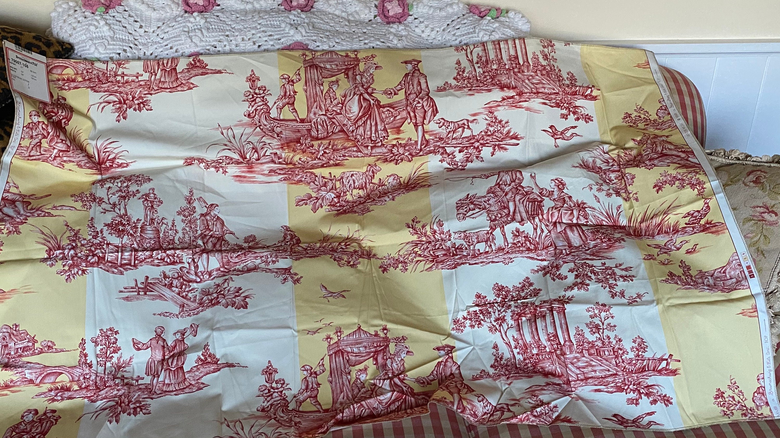 Brunschwig & Fils Water Music Gorgeous Toile Fabric from France in