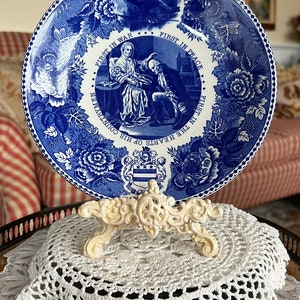 Old English Staffordshire Home Mary Mother of Washington Prayer Plate