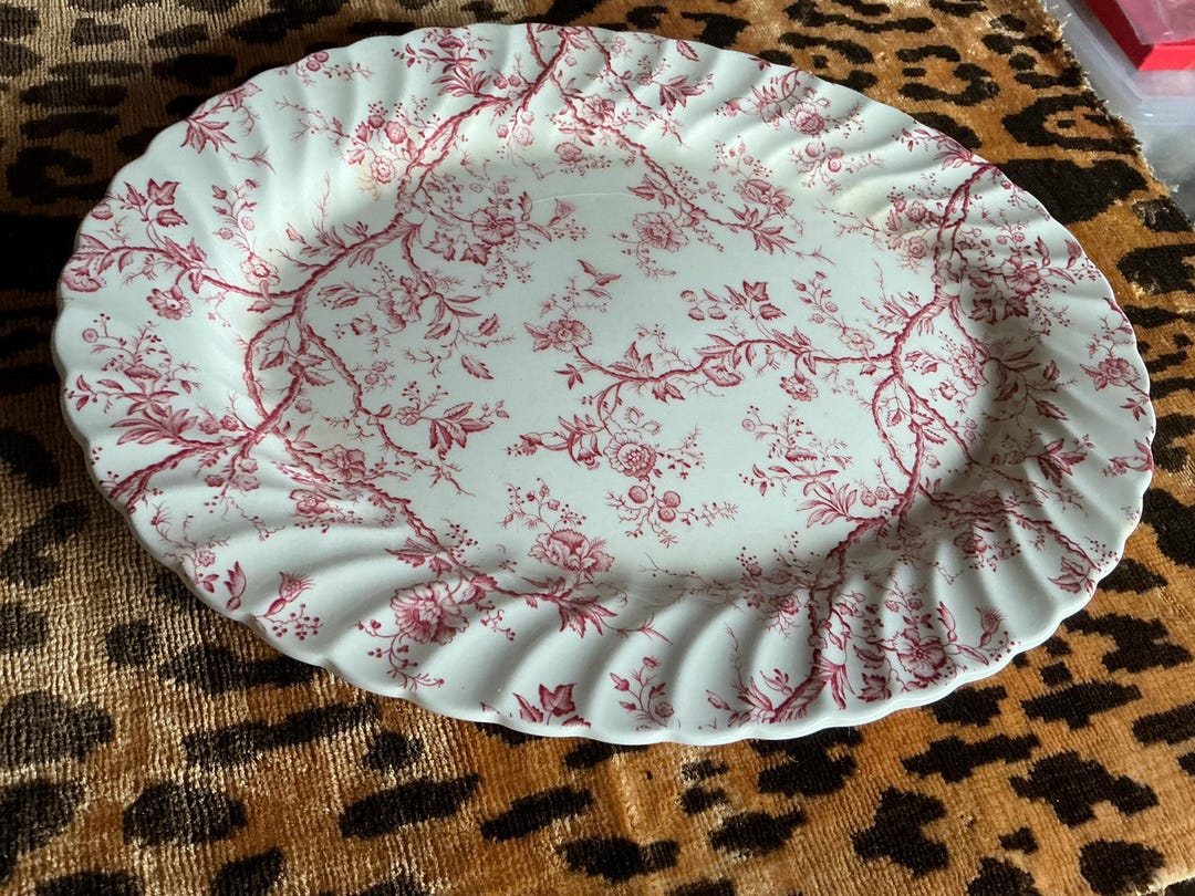 Country English Romantic Old Bradbury by Johnson Bros Platter - Etsy