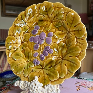 French Country Provence Grape Fruit & Leaves Sarreguemines Portieux Vallerysthal Plate