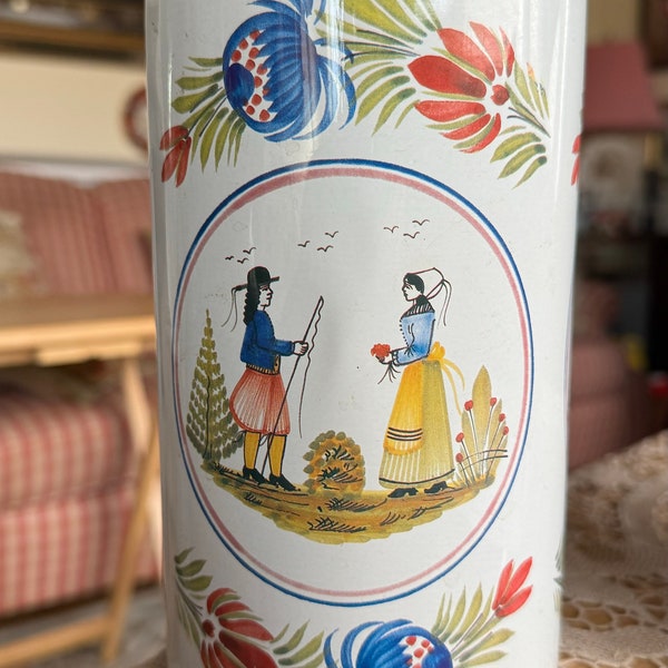 French Country Provence Tin Canister Massilly Henroit Quimper