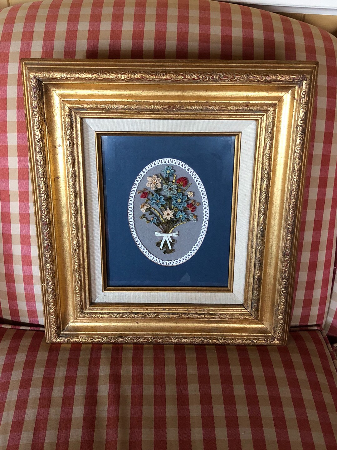 French Country Provence Floral Bouquet Quilling 3-D Framed Art - Etsy