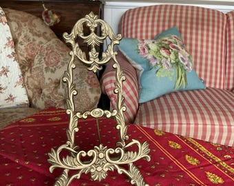 Piatto Porta Antico Originale 1800 Stile Vittoriano – Ottone Solido Ornato Per Restauro