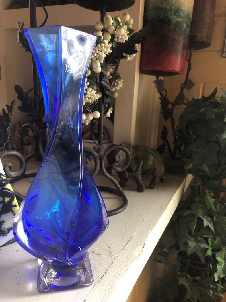 European Italian Royal Gallery Crystal Vase Etsy