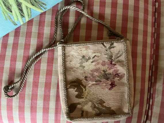 French Country Provence Tapestry Needlepoint Handbag Bag
