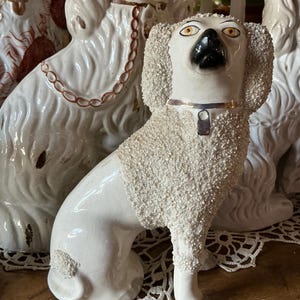 Staffordshire Poodle Dog Figurine