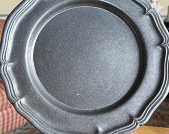 French Country Provence Scalloped Wilton Pewter Silver Plate