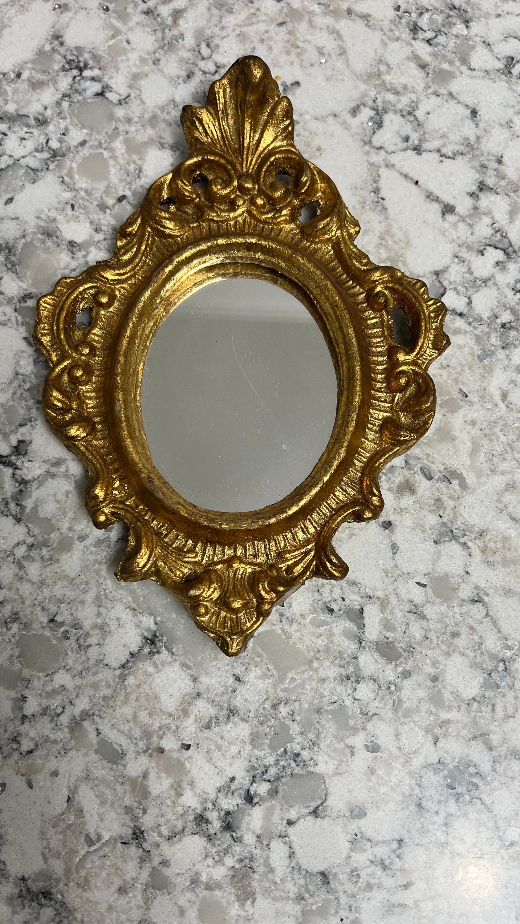 Italian Florentine Wood Gold Ornate Mirror