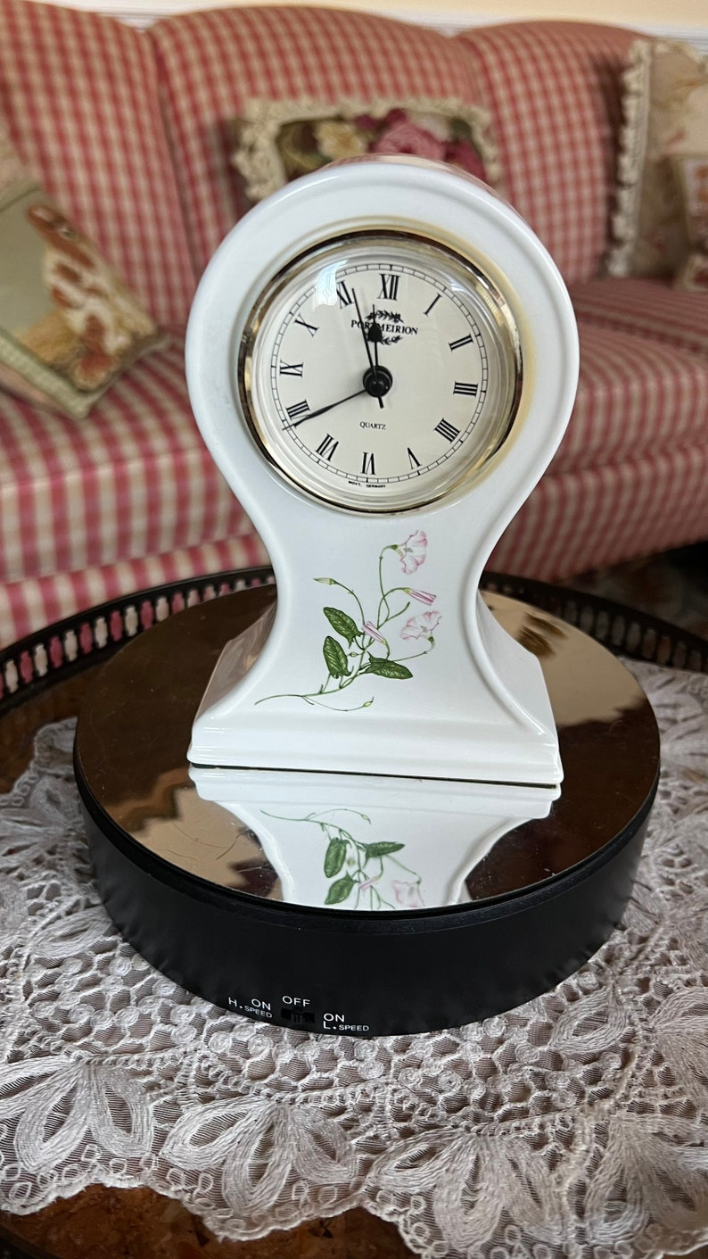 English Country Portmeirion Botanical Garden Mantle Desk Clock - Etsy