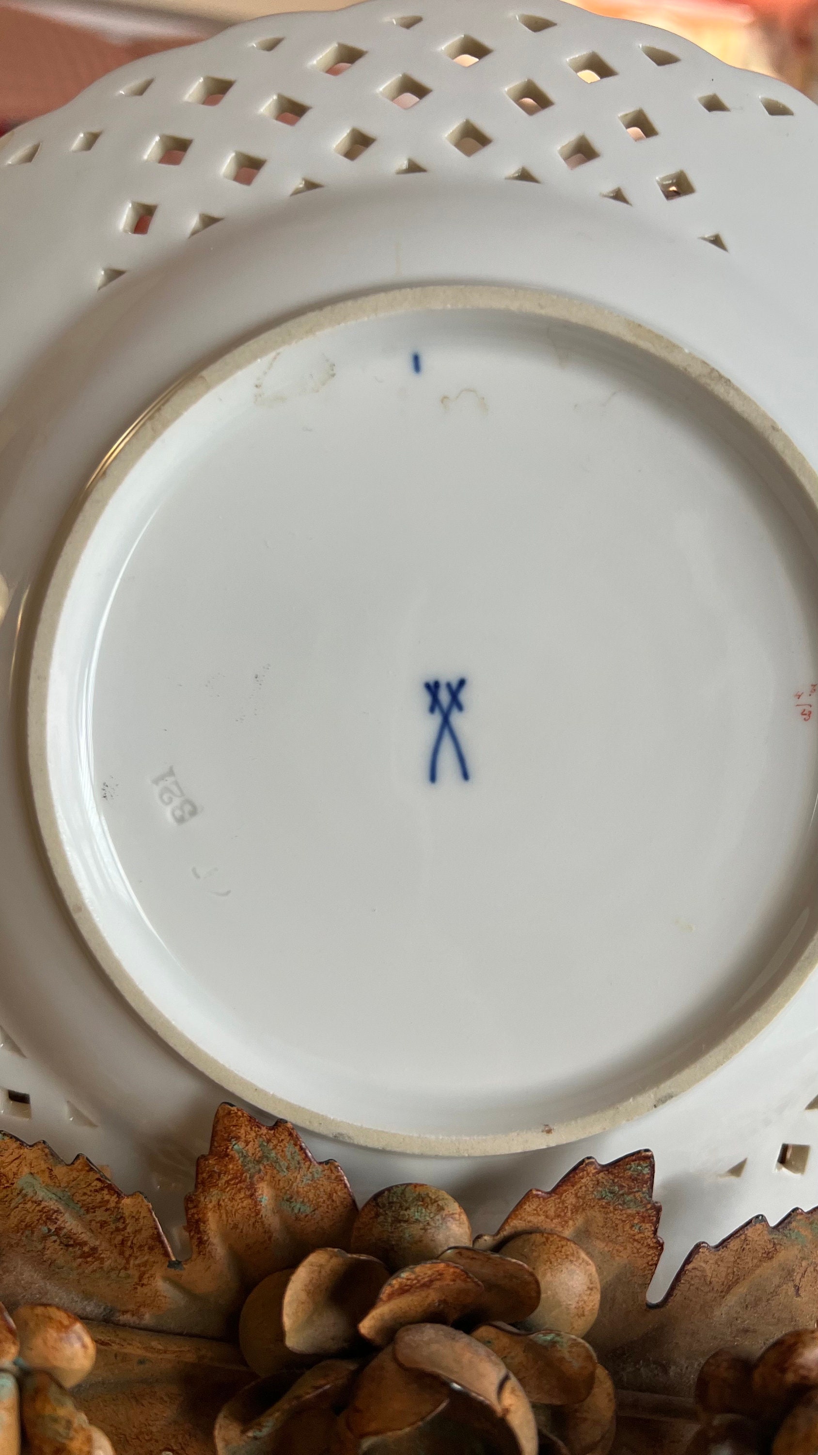 Meissen×3 プレート　りかるめ様 Country Floral Trellis Meissen Porcelain Plate - Etsy