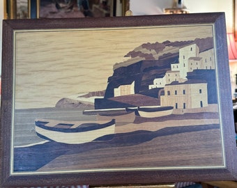 ヴィンテージ象嵌細工 - 木象嵌絵画。イタリア、ソレント - Etsy 日本