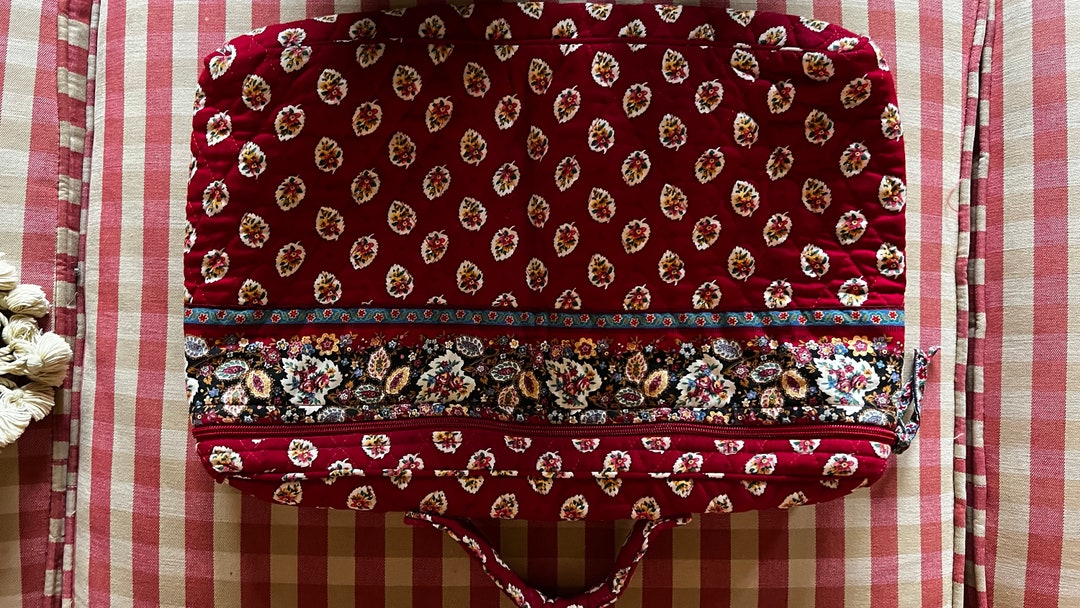 Vera Bradley Laptop Computer Case Travel in Retired Red Leaf Pattern Etsy