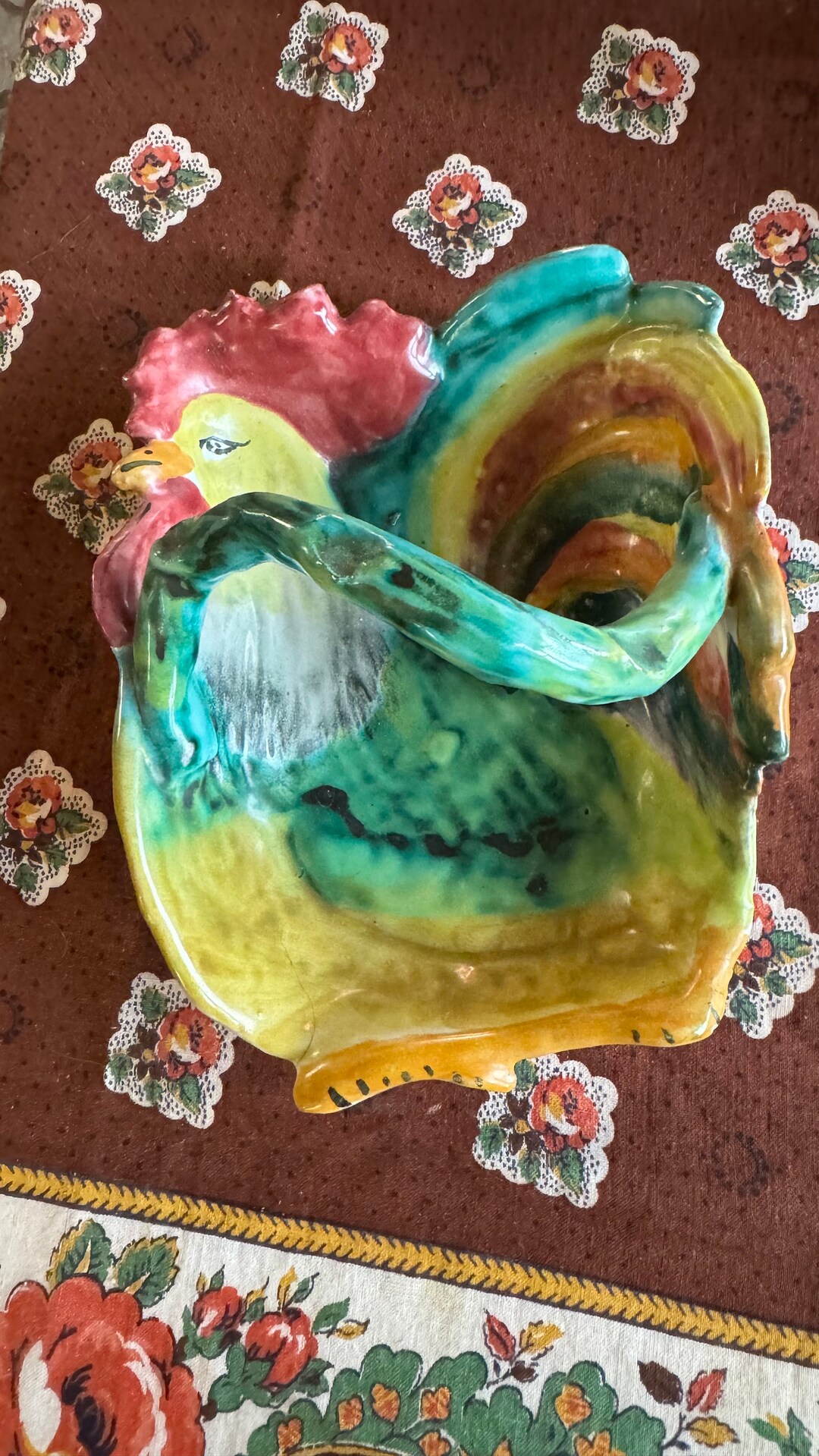 European Italian Country Rooster Dish Pottery - Etsy