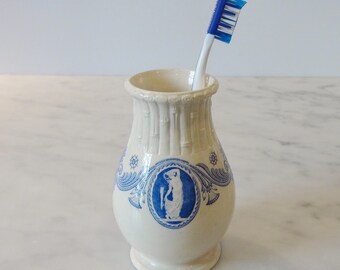 Antique Ironstone Toothbrush Holder