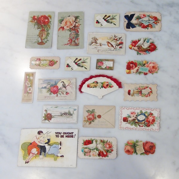 Antique Victorian Calling Cards / Vintage Postcard