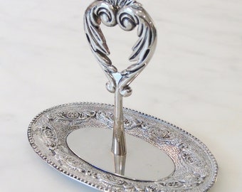 Vintage Silver Plated Ring Holder / Ring Stand