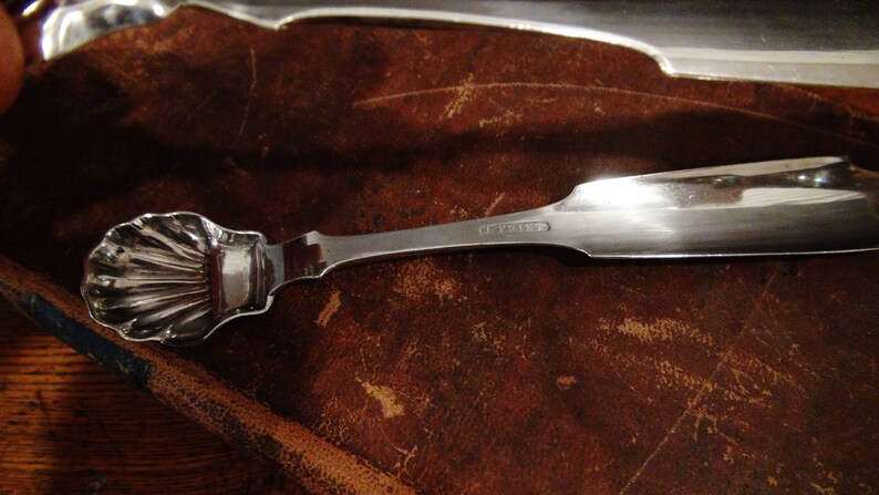 Antique Silver Sugar Tongs 1830-1850 John Fries Silversmith of Philadelphia Coin Silver