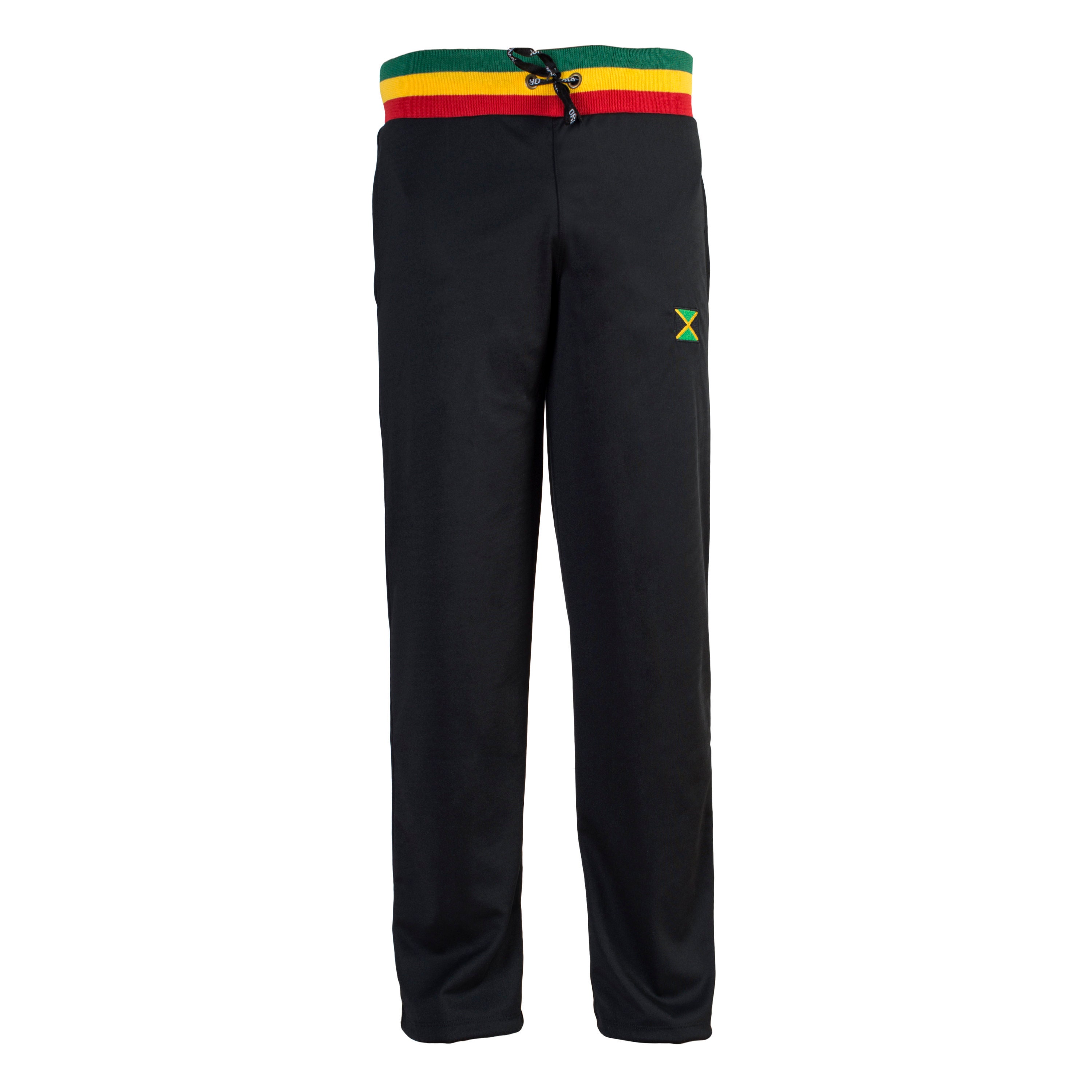 White with Brazil National Colored Vertical Leg Stripes JL Sport Authentic Brazilian Capoeira Martial Arts Mens Trousers 