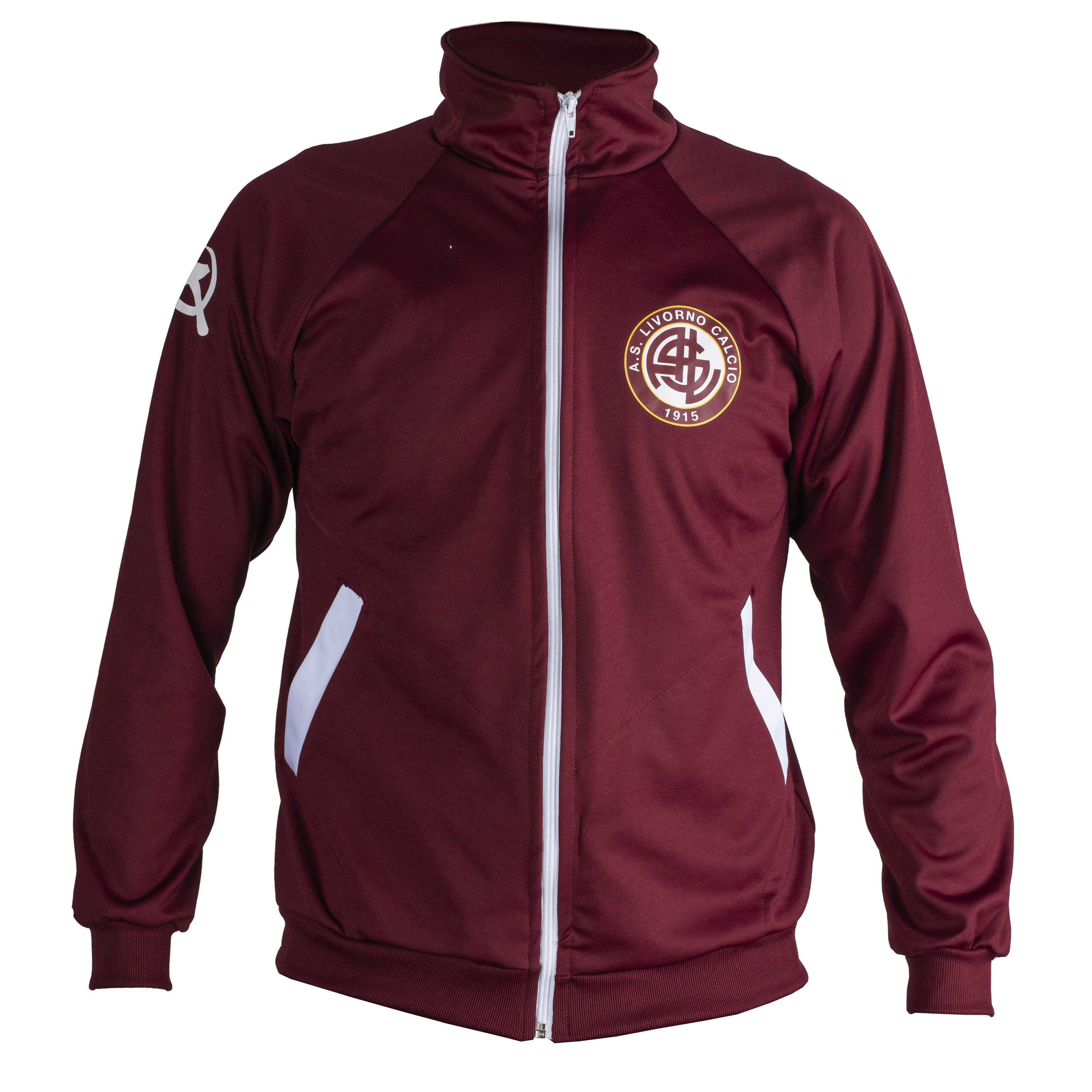 Image of Fc Livorno Football Retro Track Men Top Jacket Zipped Jumper