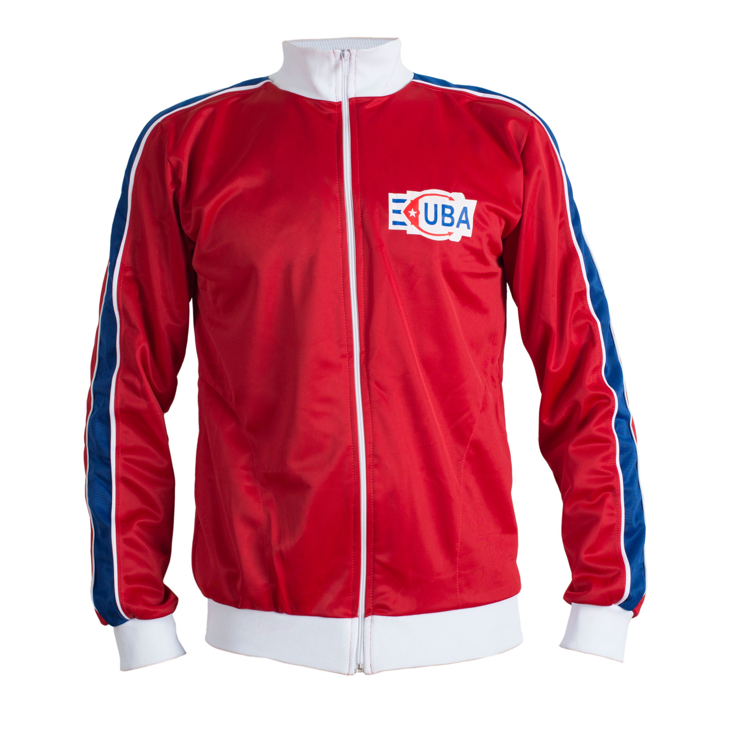 Image of Cuba Retro Style 1980’S Football Jacket – Men’S | Red With Zip
