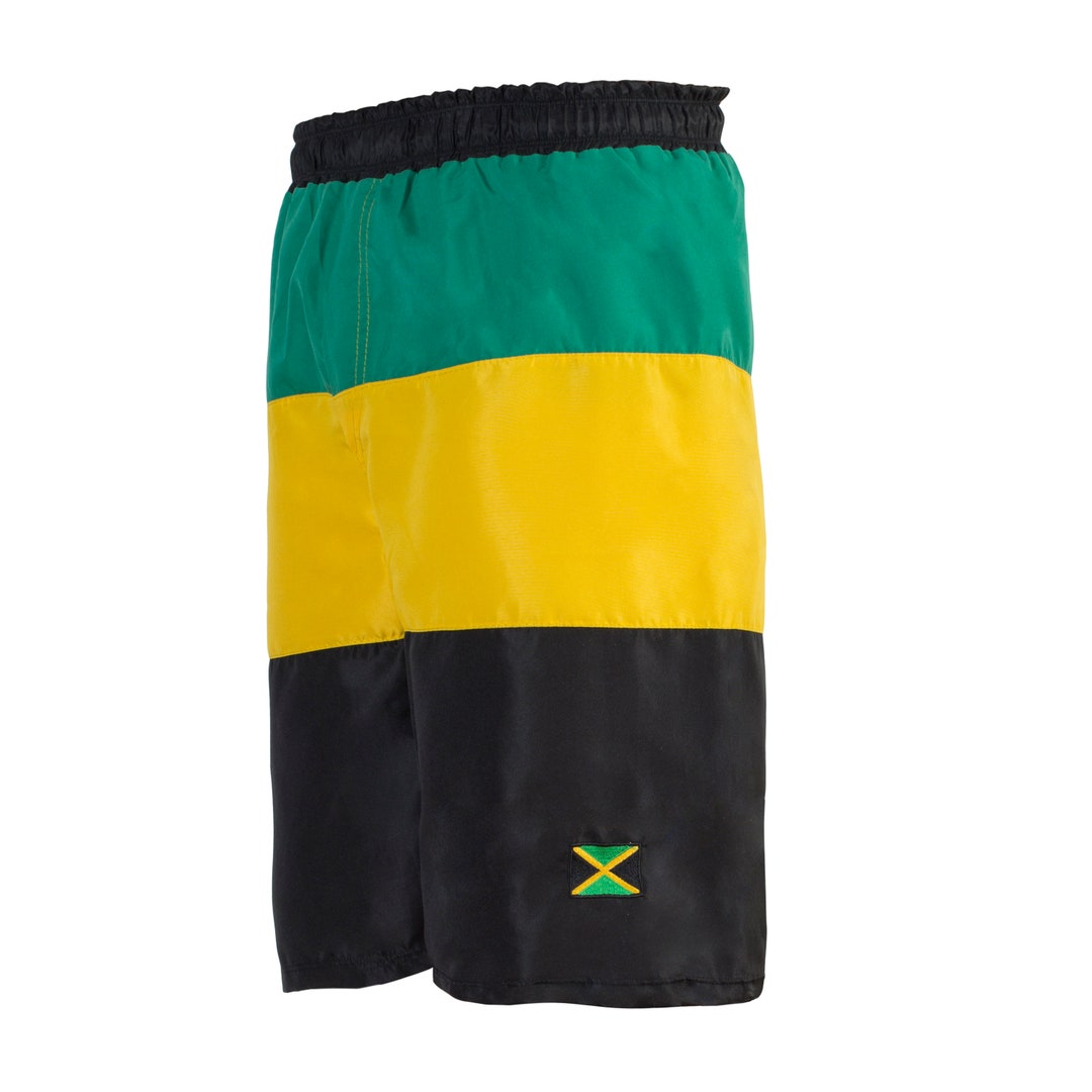 Jamaican Reggae Style Men Cruise Swim Trunk Sports Bermuda Beach Shorts