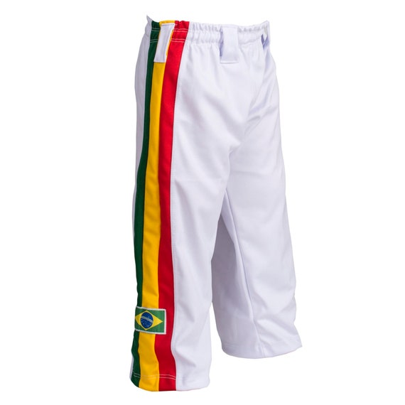 Unisex Red Brazil Capoeira Abada Martial Arts Practice Trousers Active Pants 