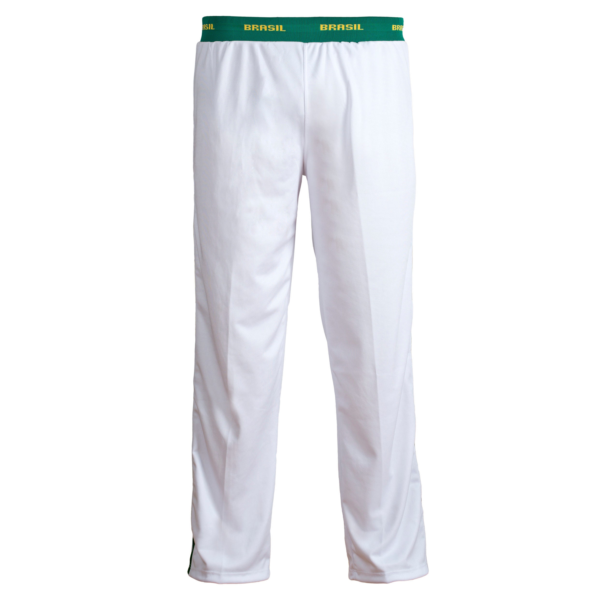 Unisex Green, Blue and White Color Block Stripes JL Sport Original Brazilian Capoeira Martial Arts Pants 