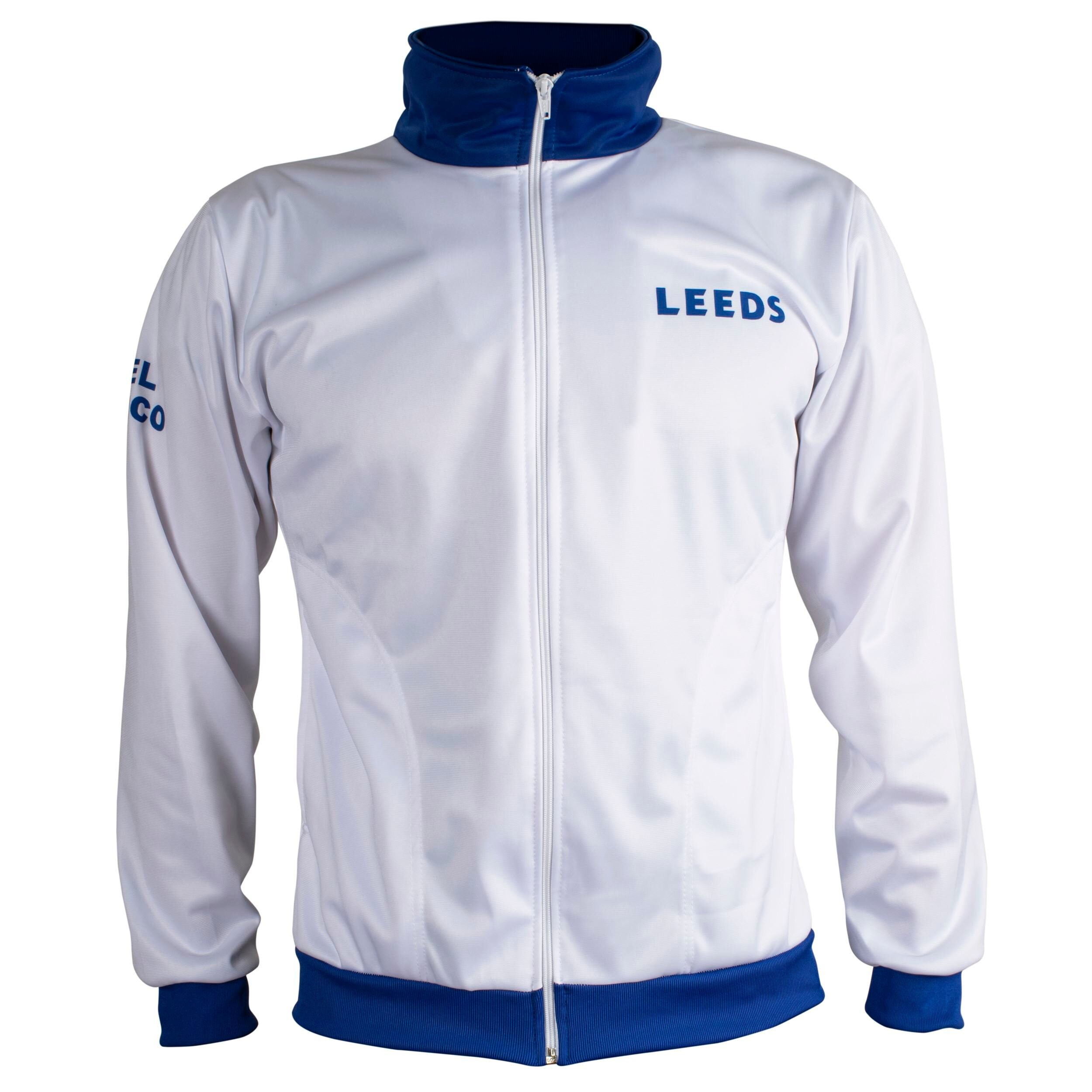 Image of Leeds Marcelo Bielsa El Loco Jacket Retro Football Tracksuit Zipped Men Top