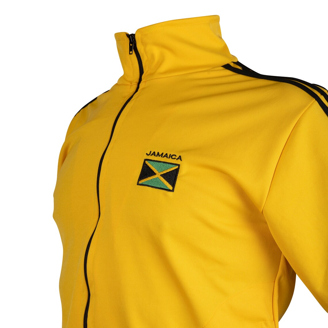 Men's Yellow Jacket Striped Zip yellow With Green Etsy UK