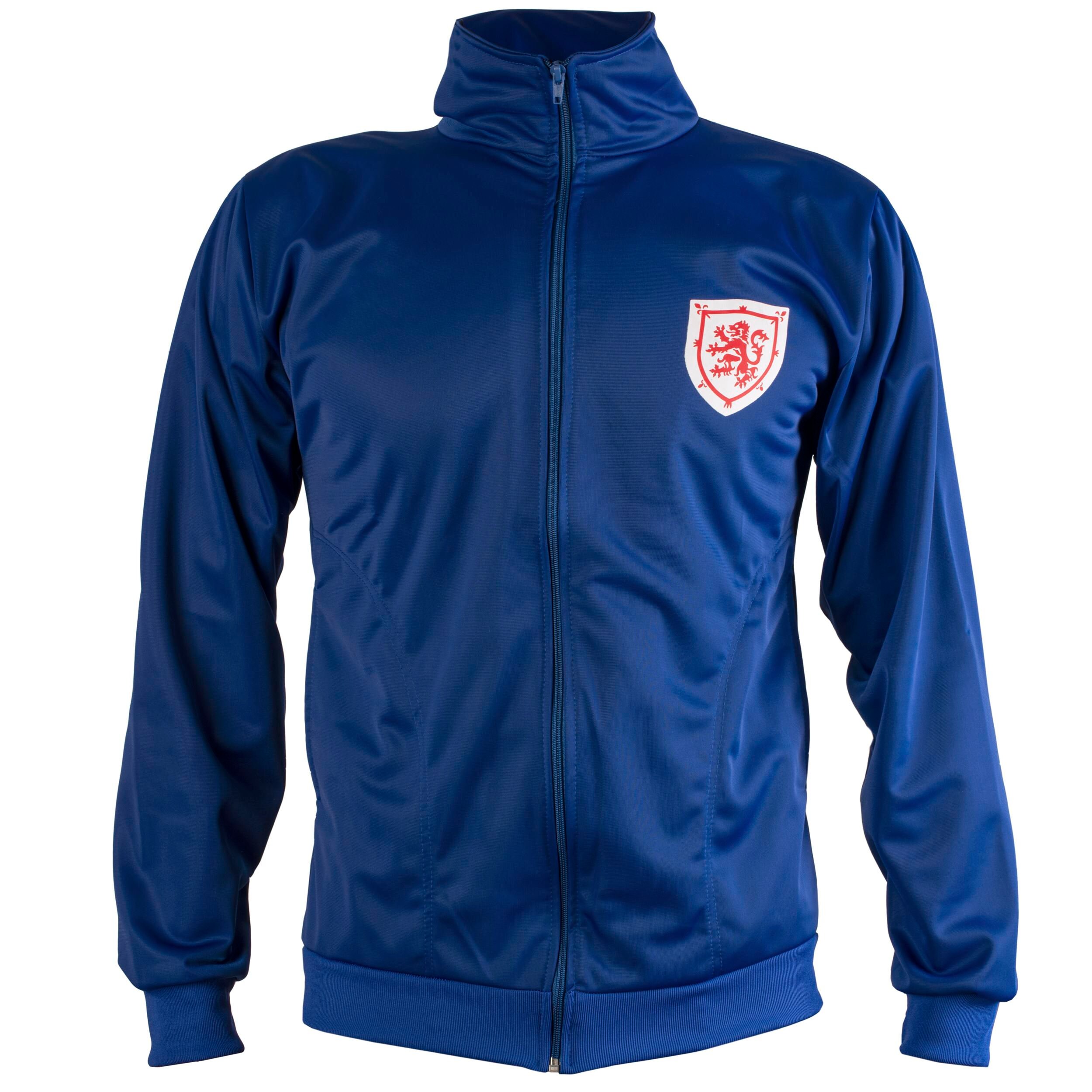 Image of Scotland Retro Football Tracksuit Zipped Unisex Jacket Lion Rampant Design