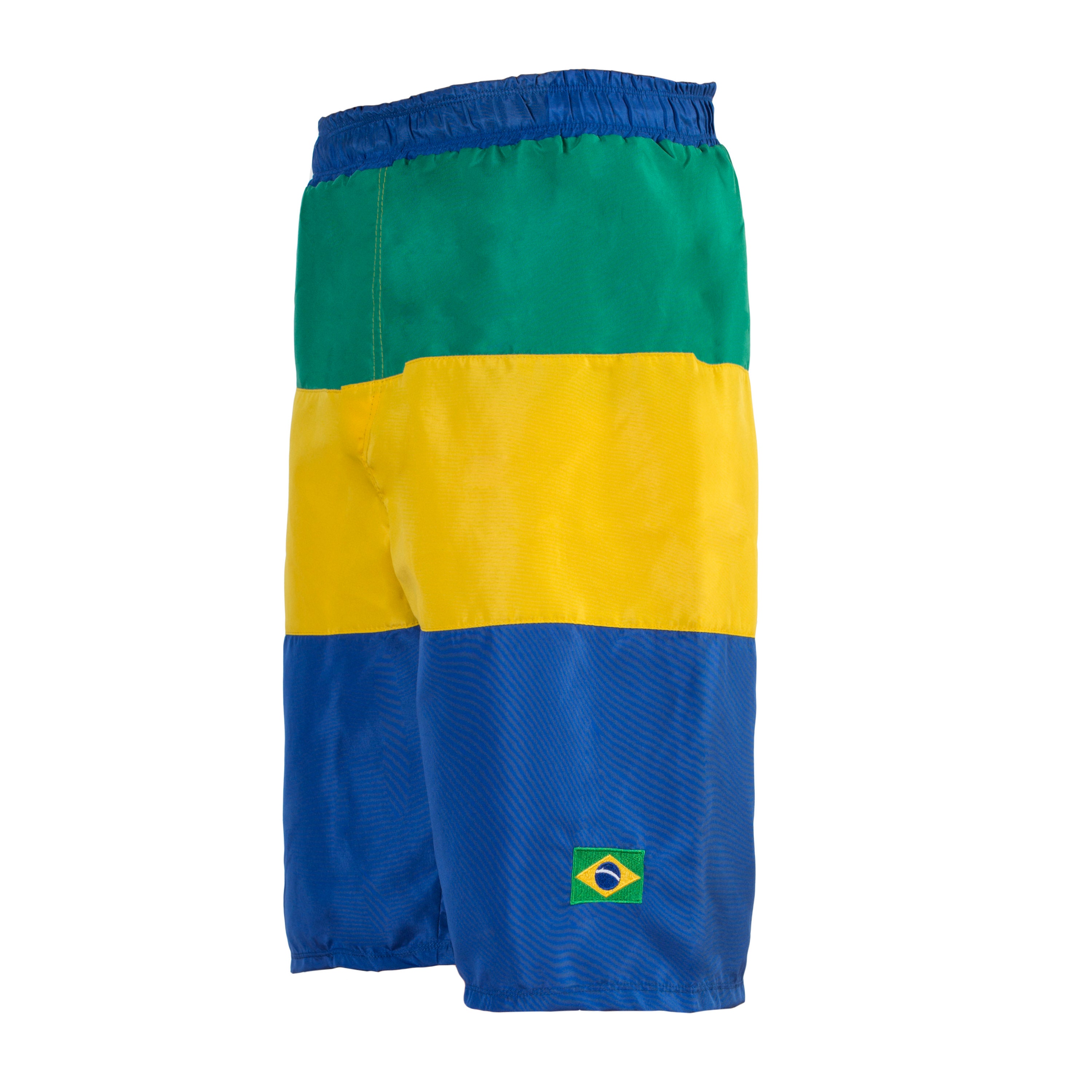 Image of Brazil Men Cruise Copacabana Swim Sports Trunk Bermuda Shorts Brasil | Green, Yellow & Blue
