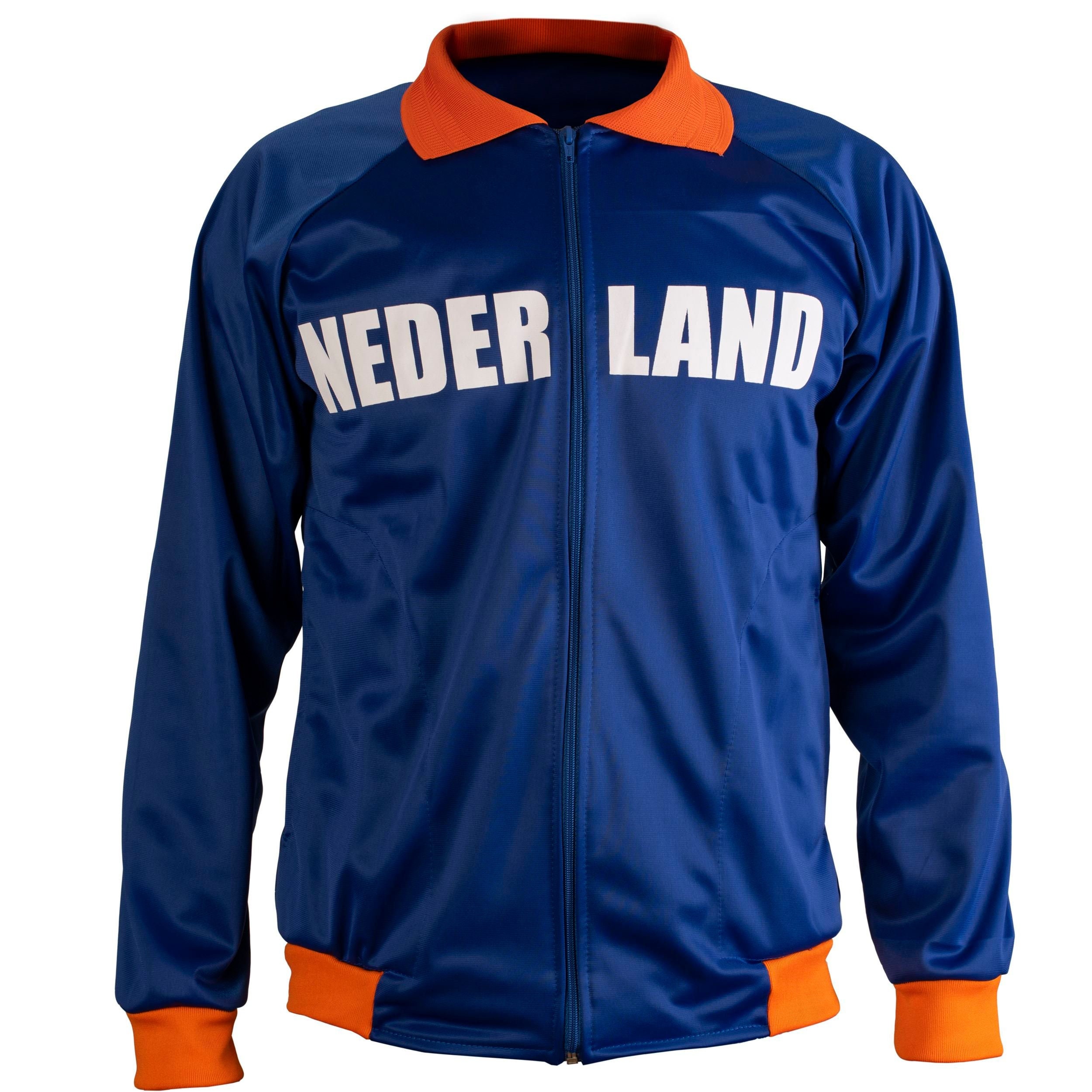 Image of Netherlands/Nederland Holland Jacket Retro Football Tracksuit Zipped Men Top