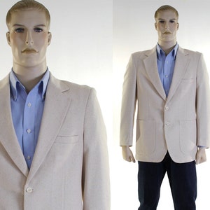 Vintage 1970s Men's Tan Sports Coat  - WFF Designer Series by Farah - Tailored Blazer - 8 Buttons - Country Club Jacket - Resort Wear