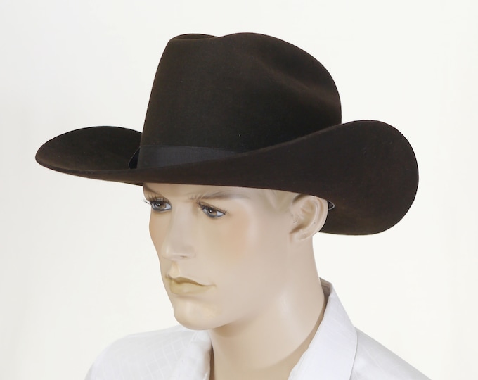 Vintage Men's Cowboy Hat Stetson Cowboy Hat Dark Brown Etsy