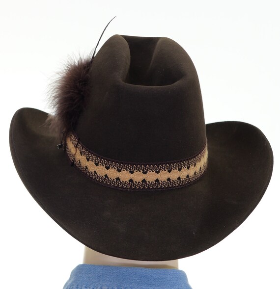 Vintage Brown Stetson Cowboy Hat - 5X Beaver Fur … - image 3