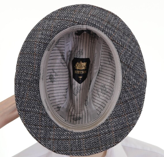 Stetson Tweed Fedora Vintage Stetson Tweed Fedora - Fully Lined - Size 7 (small  main image 4