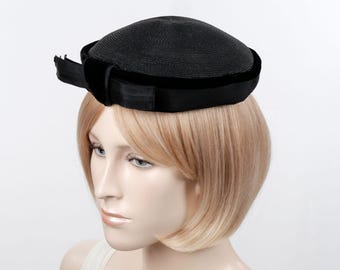 Vintage Mr. Richard Netted Pill Hat Velvet Trim Birks Box Pill Box Hat Richard Merritt Vintage Pillbox Hat - Etsy main image 4