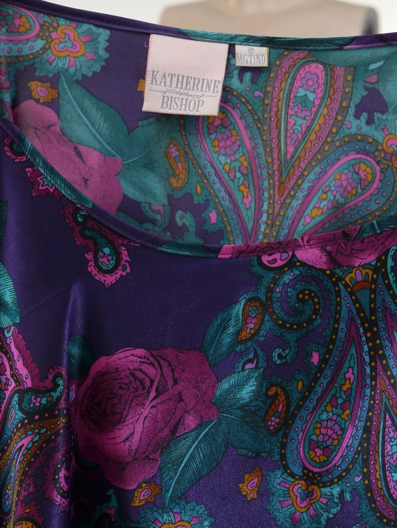 Vintage Paisley & Roses Caftan - Katherine Bishop… - image 6