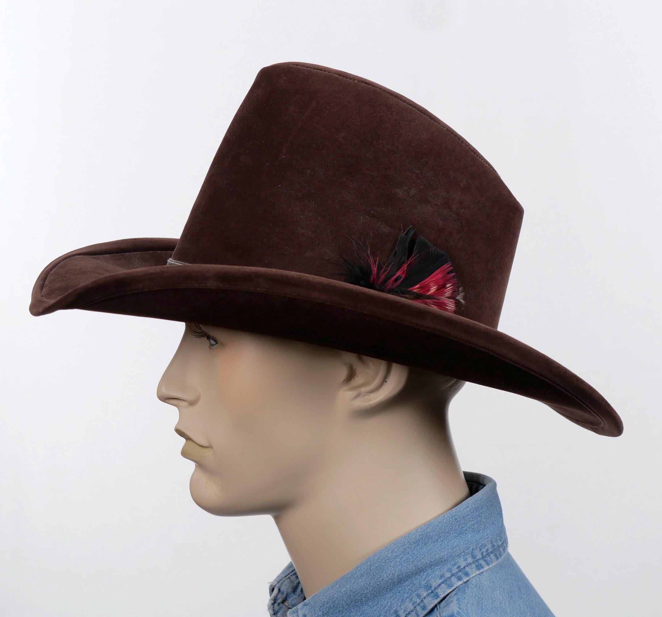 Brown Cowboy Hat - Classic Felt Western Hat Sz 6 7/8 Bailey Bailey Western Roderick 3X Wool Felt Cowboy Hat – Fedoras.com main image 3